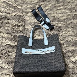Michael Kors Black and Light Blue Handbag